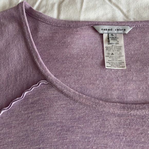 🆕 Naked Zebra Lavender Oversized Long-Sleeved Top - Picture 14 of 14